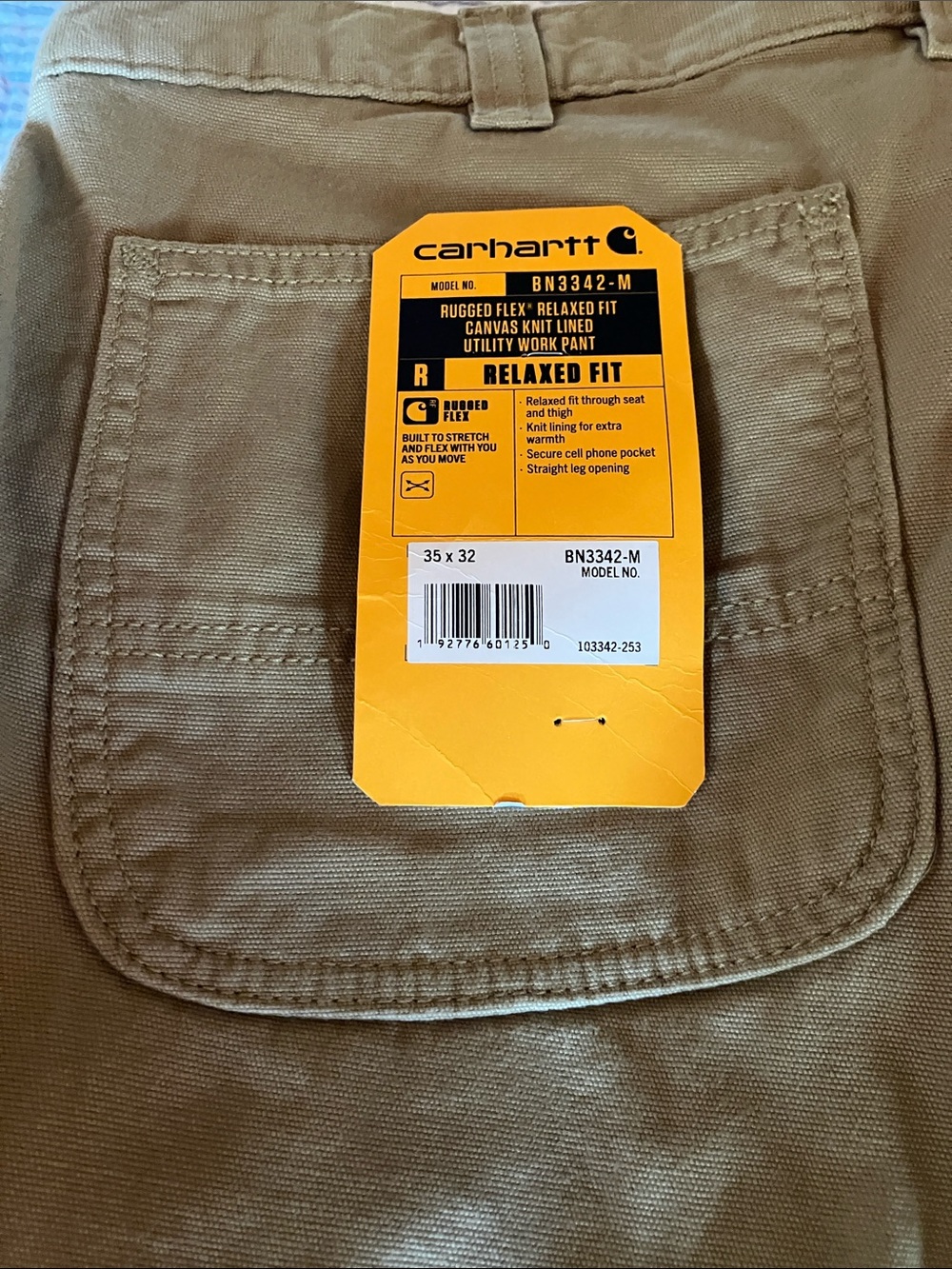 Carhartt Men's Relaxed Fit Lined Pants